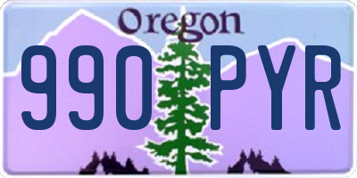 OR license plate 990PYR