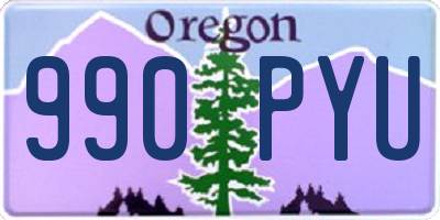 OR license plate 990PYU