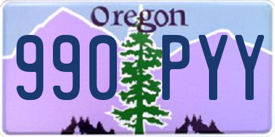 OR license plate 990PYY