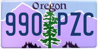 OR license plate 990PZC