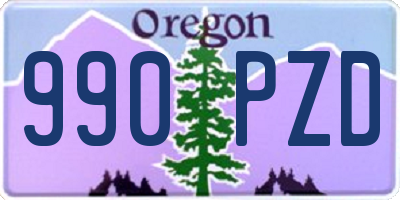 OR license plate 990PZD