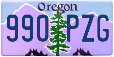 OR license plate 990PZG