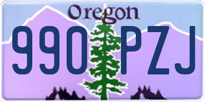 OR license plate 990PZJ