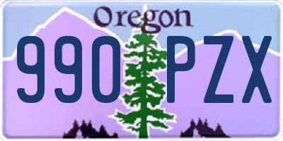 OR license plate 990PZX