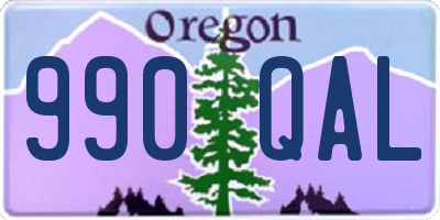 OR license plate 990QAL