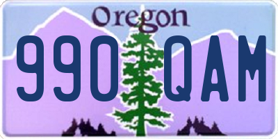 OR license plate 990QAM