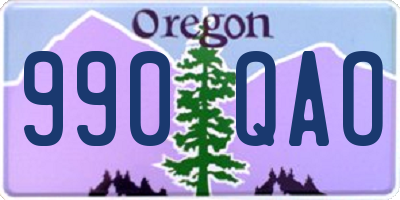 OR license plate 990QAO
