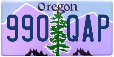 OR license plate 990QAP