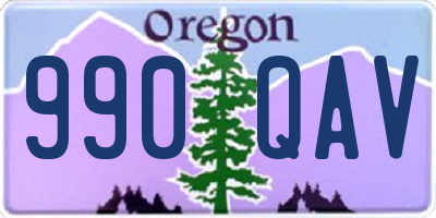 OR license plate 990QAV
