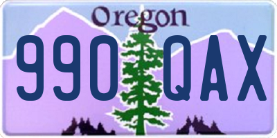 OR license plate 990QAX