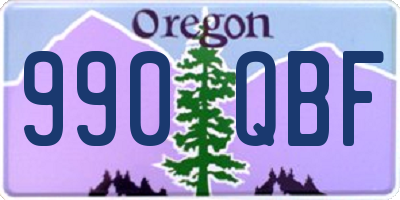 OR license plate 990QBF