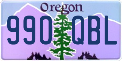 OR license plate 990QBL