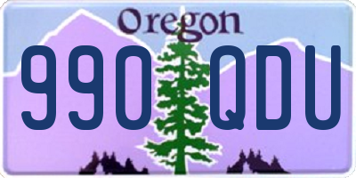 OR license plate 990QDU