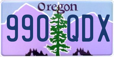 OR license plate 990QDX
