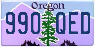 OR license plate 990QED
