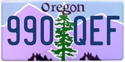 OR license plate 990QEF