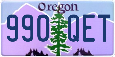 OR license plate 990QET