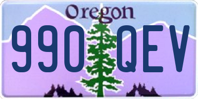 OR license plate 990QEV