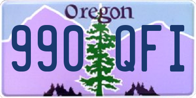 OR license plate 990QFI