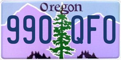 OR license plate 990QFO