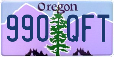 OR license plate 990QFT