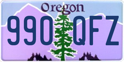 OR license plate 990QFZ
