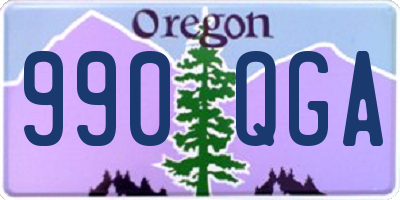 OR license plate 990QGA