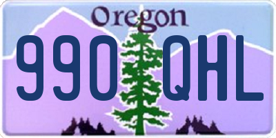 OR license plate 990QHL