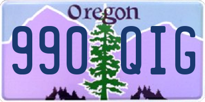 OR license plate 990QIG