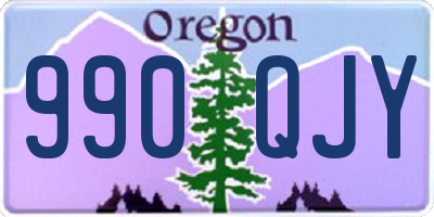 OR license plate 990QJY