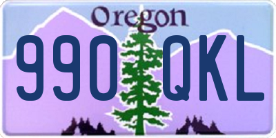 OR license plate 990QKL