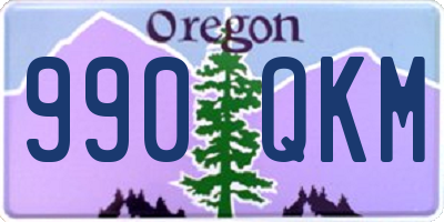 OR license plate 990QKM