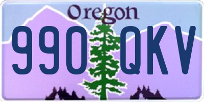 OR license plate 990QKV