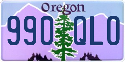 OR license plate 990QLO