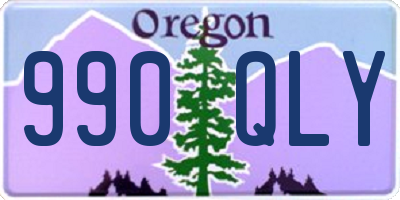 OR license plate 990QLY