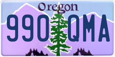 OR license plate 990QMA