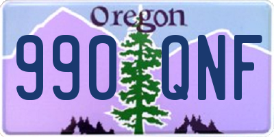 OR license plate 990QNF