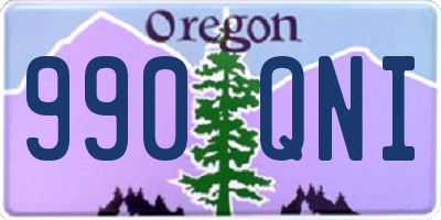 OR license plate 990QNI