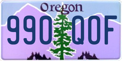 OR license plate 990QOF