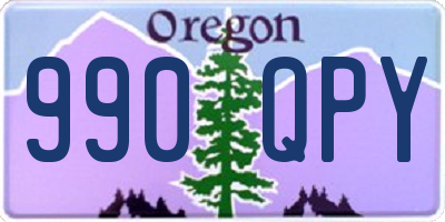 OR license plate 990QPY