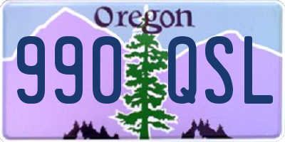 OR license plate 990QSL