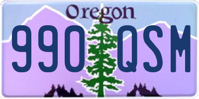 OR license plate 990QSM