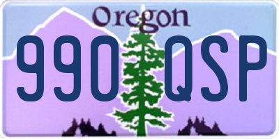 OR license plate 990QSP