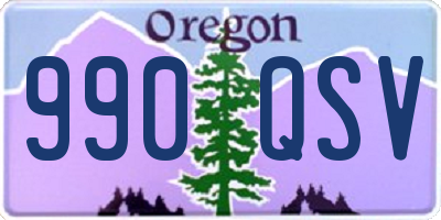 OR license plate 990QSV