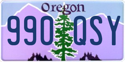 OR license plate 990QSY