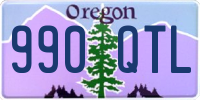 OR license plate 990QTL
