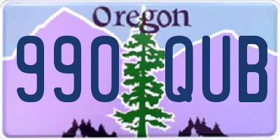 OR license plate 990QUB