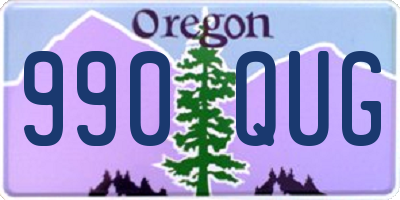 OR license plate 990QUG
