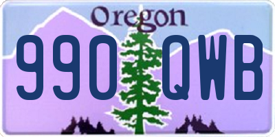 OR license plate 990QWB