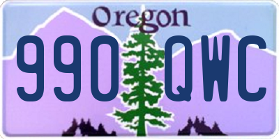 OR license plate 990QWC